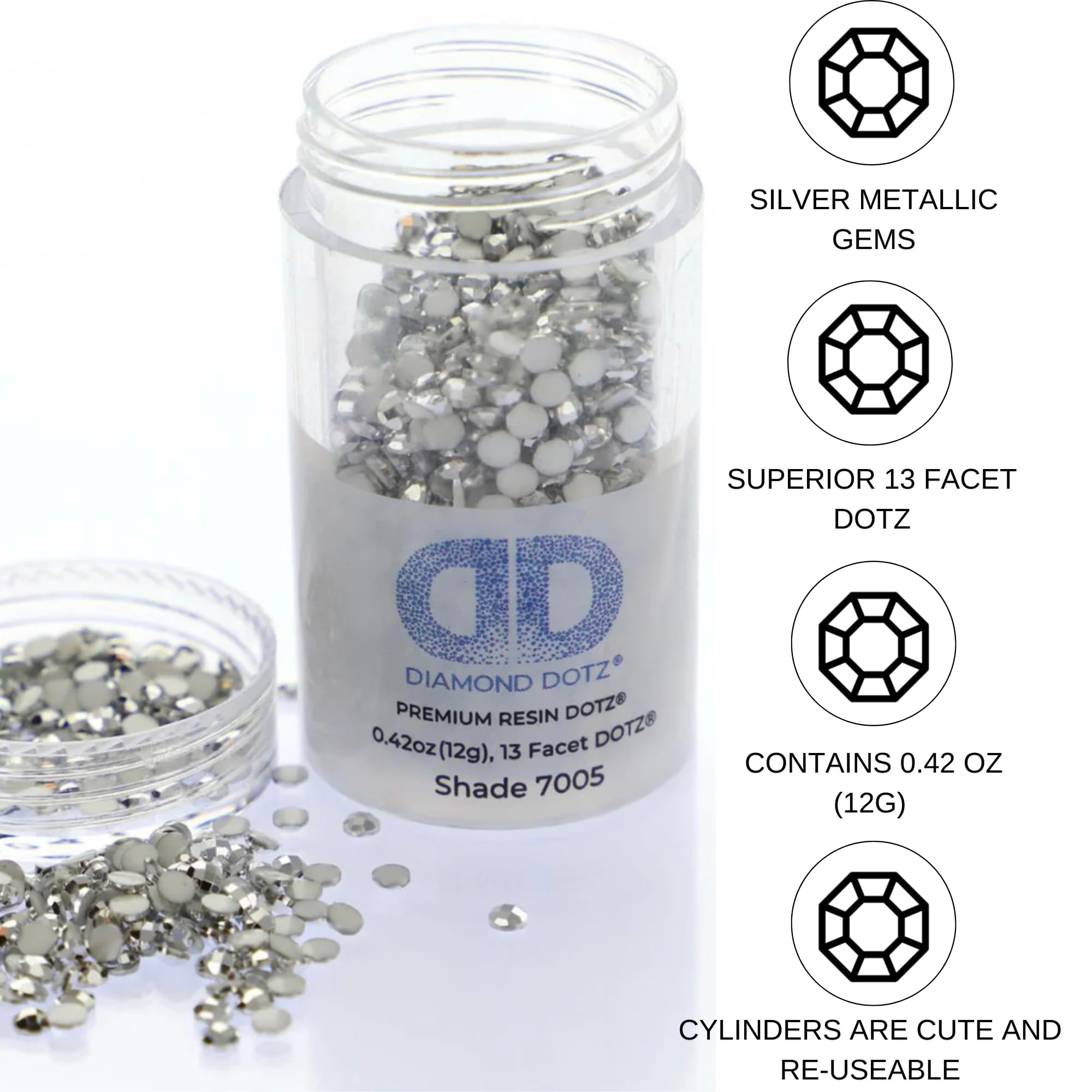 Amazon.com: Diamond Dotz 2.8MM 12G DOTZ Cylinder - Silver Metallic